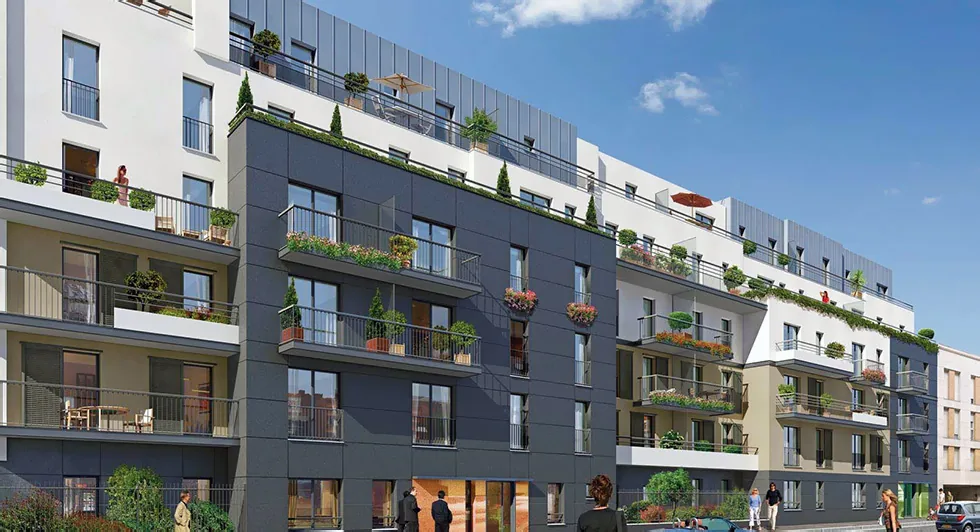 Façade d’un immeuble résidentiel contemporain